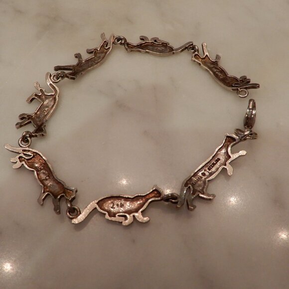 Kabana Vintage Silver Cat Bracelet - Picture 6 of 8